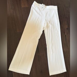 Zara White Wide-Leg Women's Pants